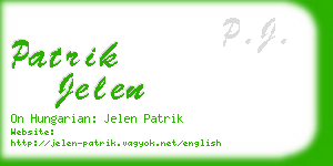 patrik jelen business card